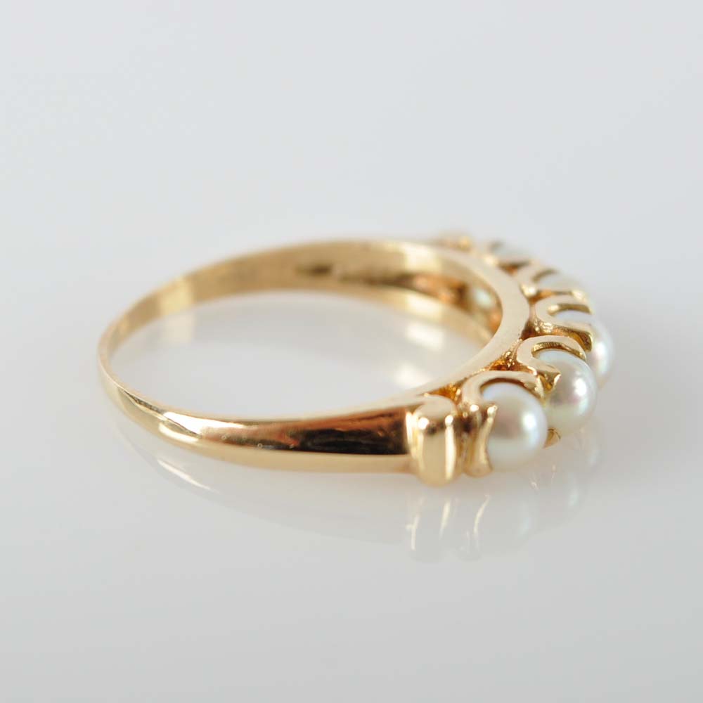 14K Gold Pearl Ring