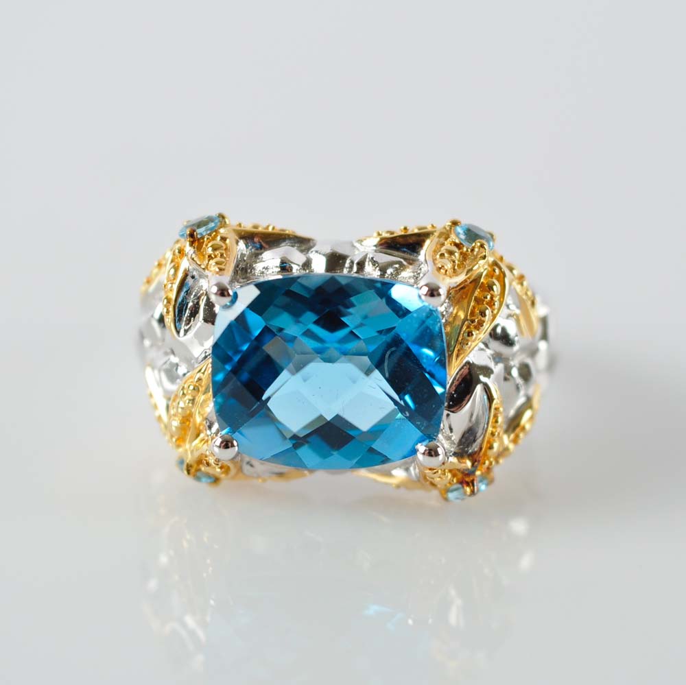 Blue Topaz Sterling Ring