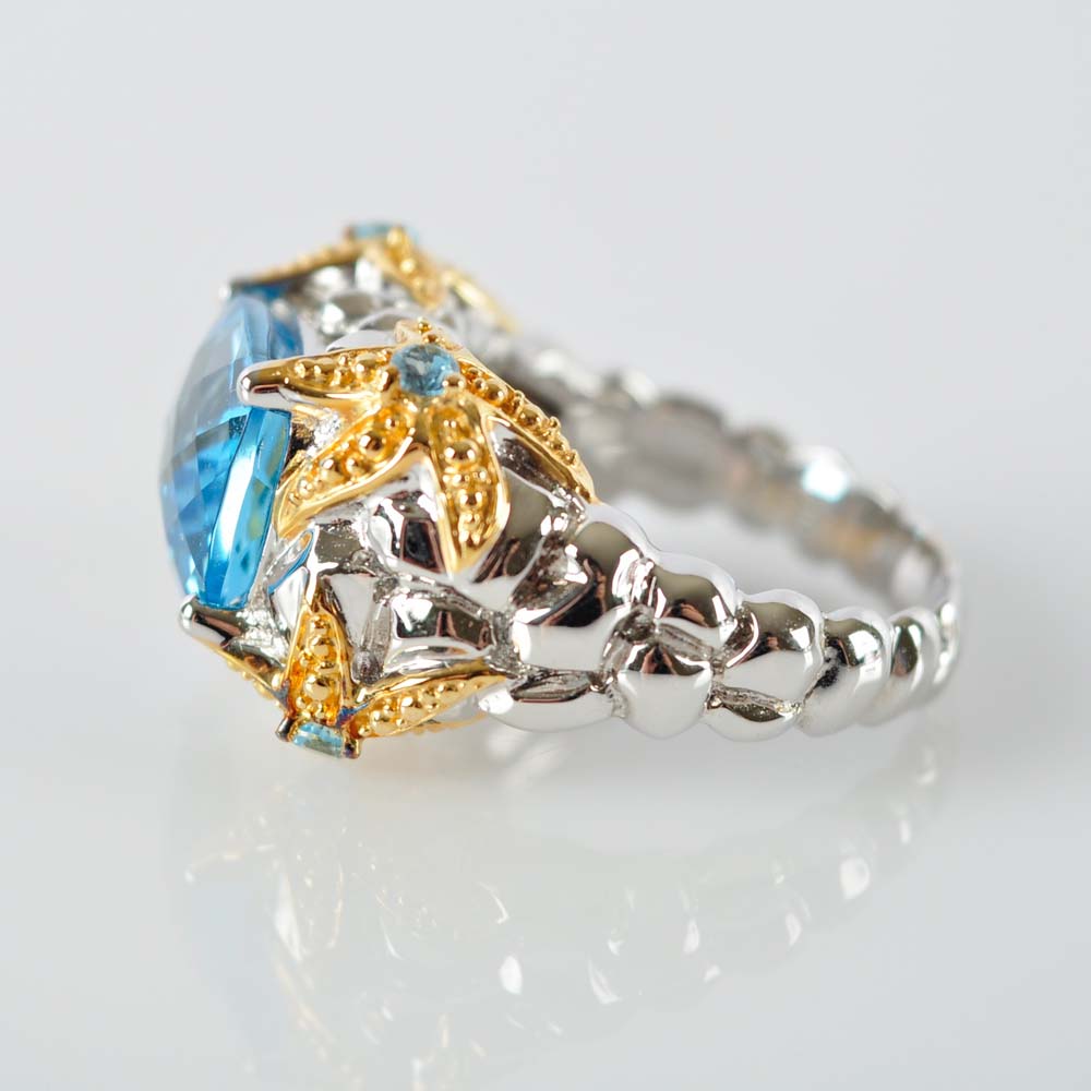 Blue Topaz Sterling Ring