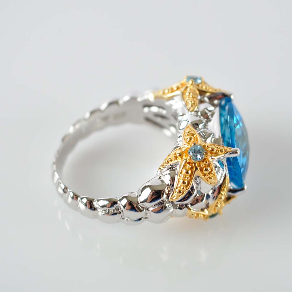 Blue Topaz Sterling Ring