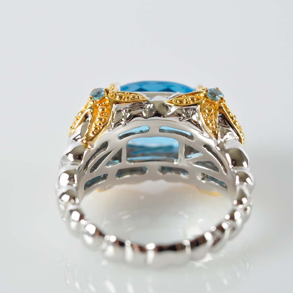 Blue Topaz Sterling Ring