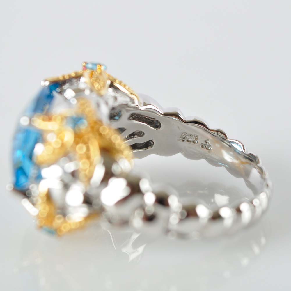 Blue Topaz Sterling Ring
