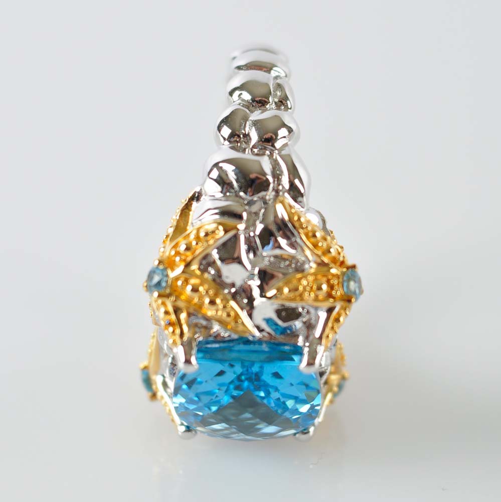 Blue Topaz Sterling Ring