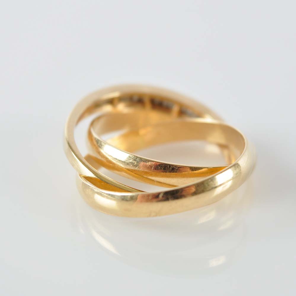 Gold Rolling Rings with Diamonds