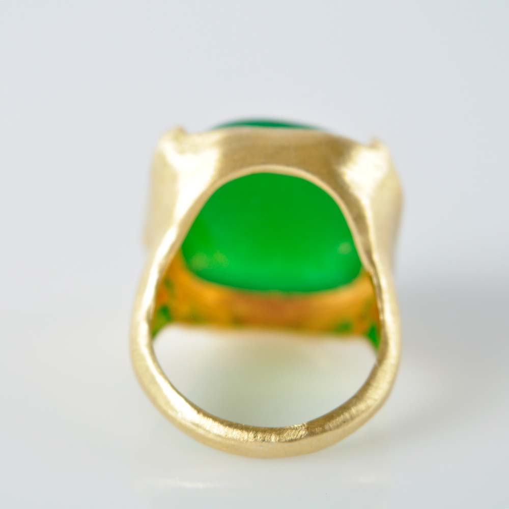 Dyed Green Quartz Ring