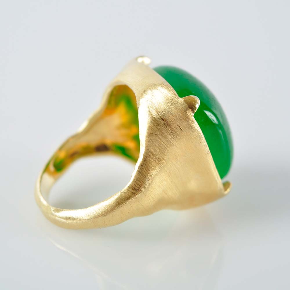 Dyed Green Quartz Ring