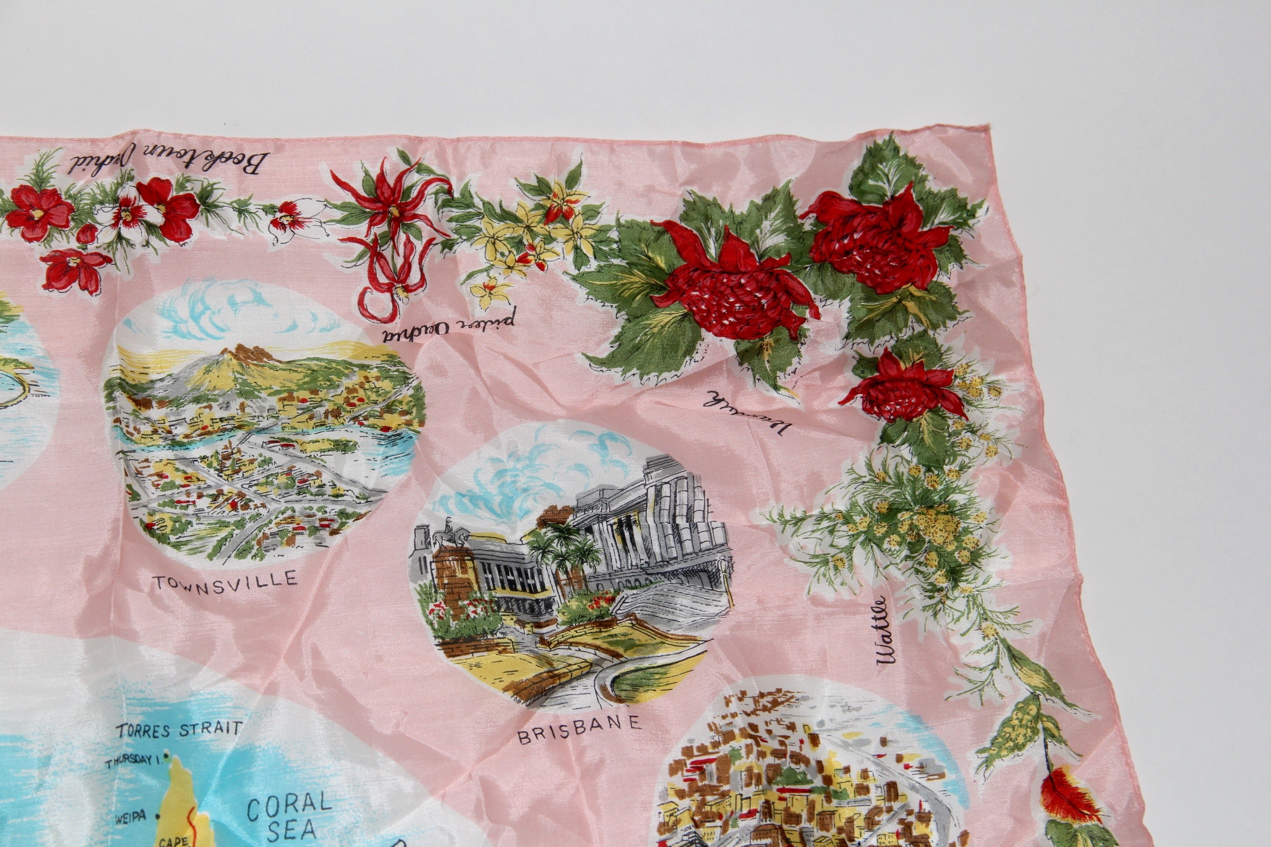 Vintage Australia Souvenir Scarf