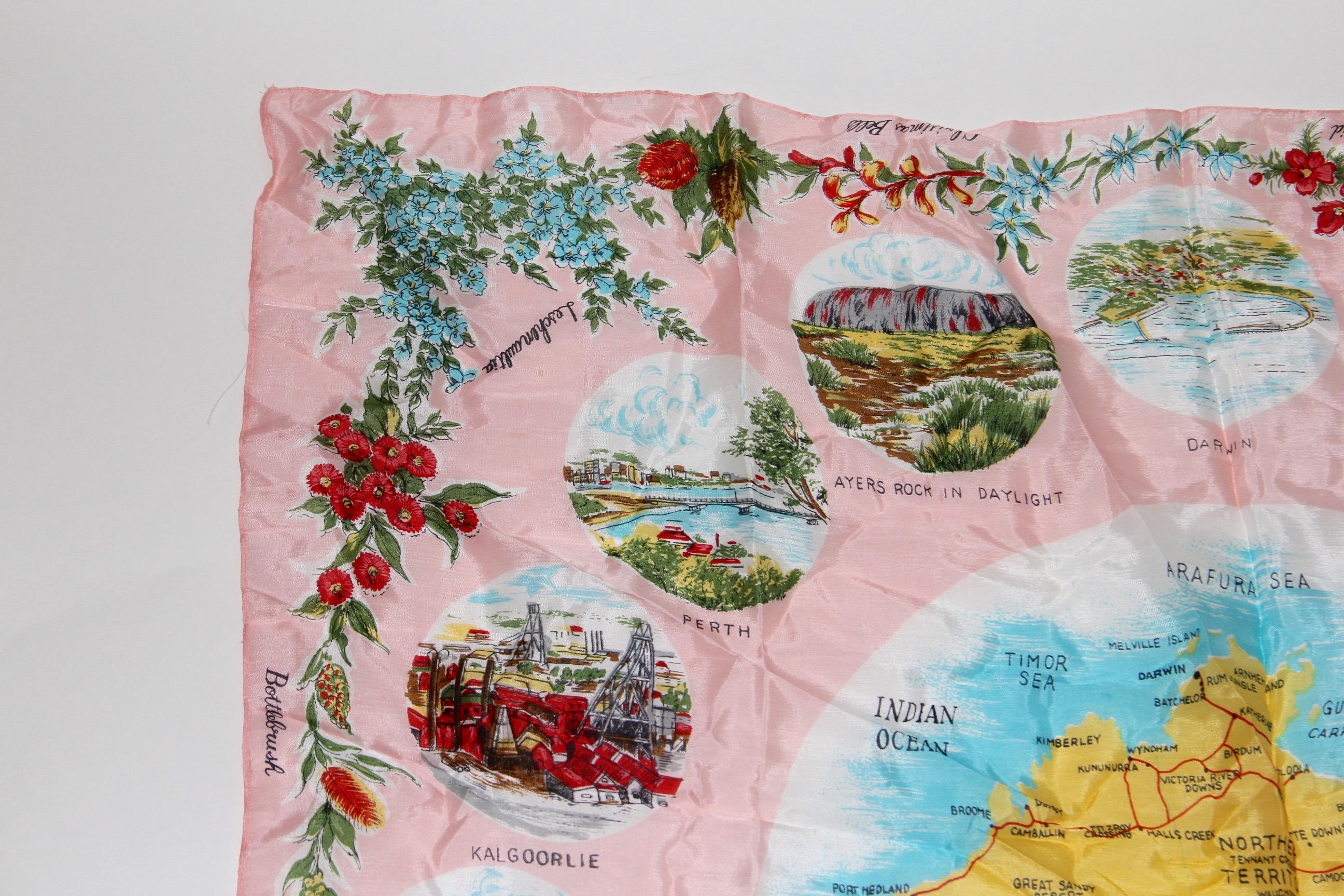 Vintage Australia Souvenir Scarf