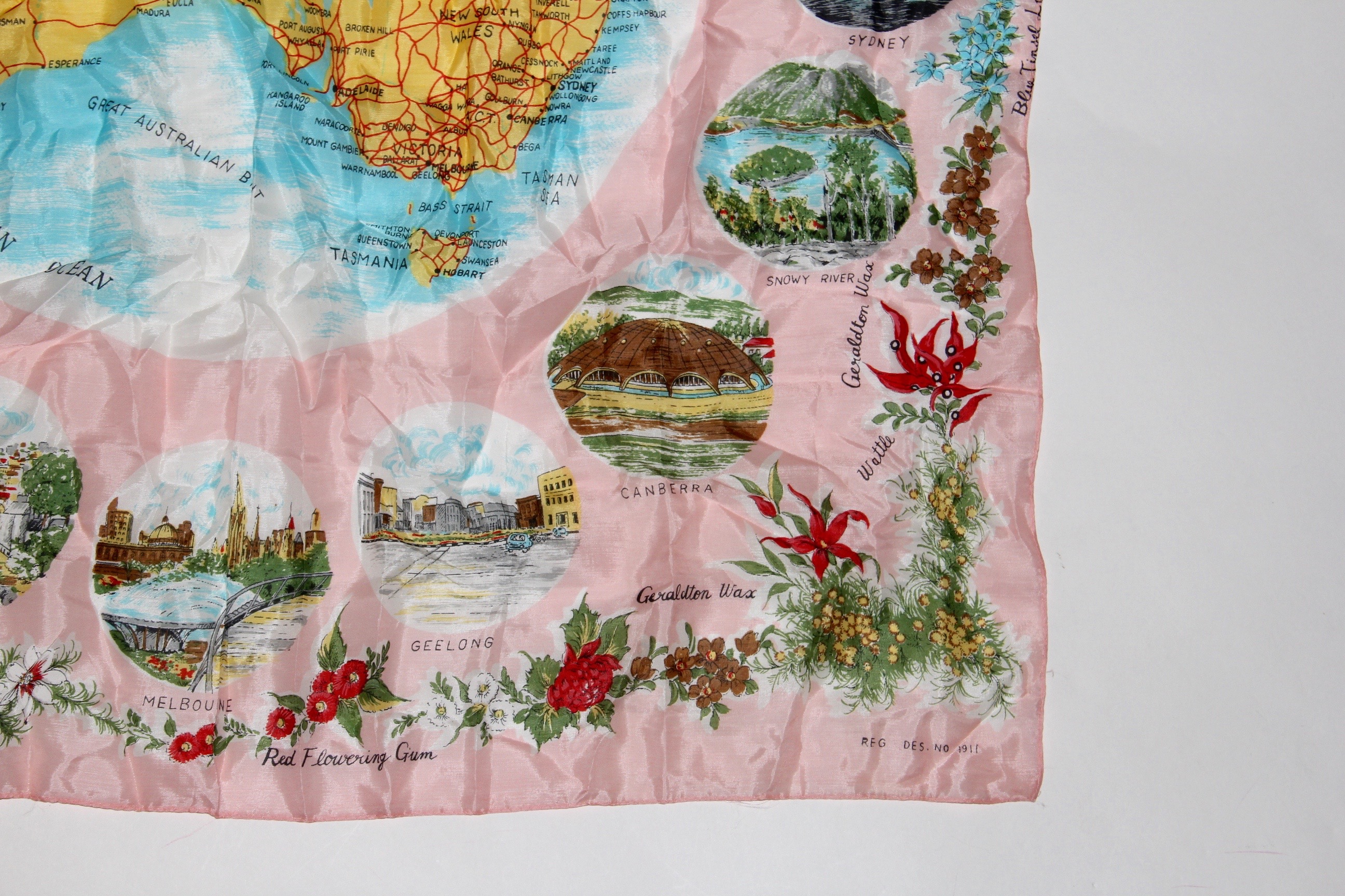 Vintage Australia Souvenir Scarf