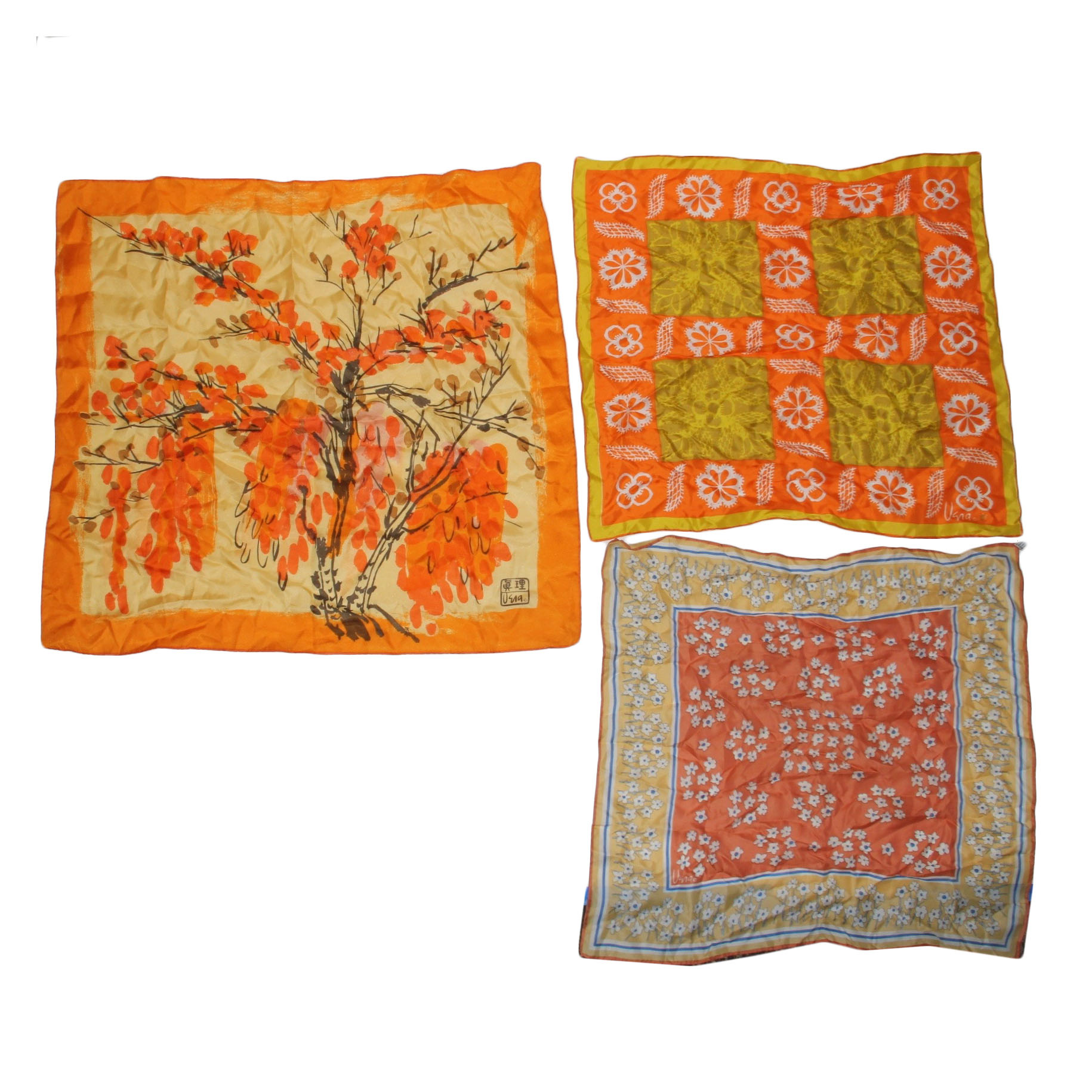 Assortment of Vintage 1980s Vera Scarves