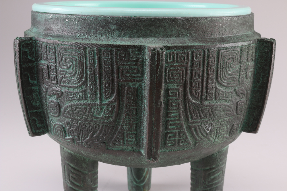 Ice Bucket in the Shape of an Archaic Chinese Bronze