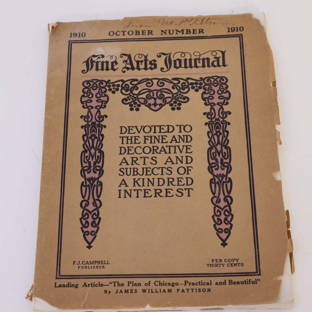 Antique "Fine Arts Journal" from October 1910