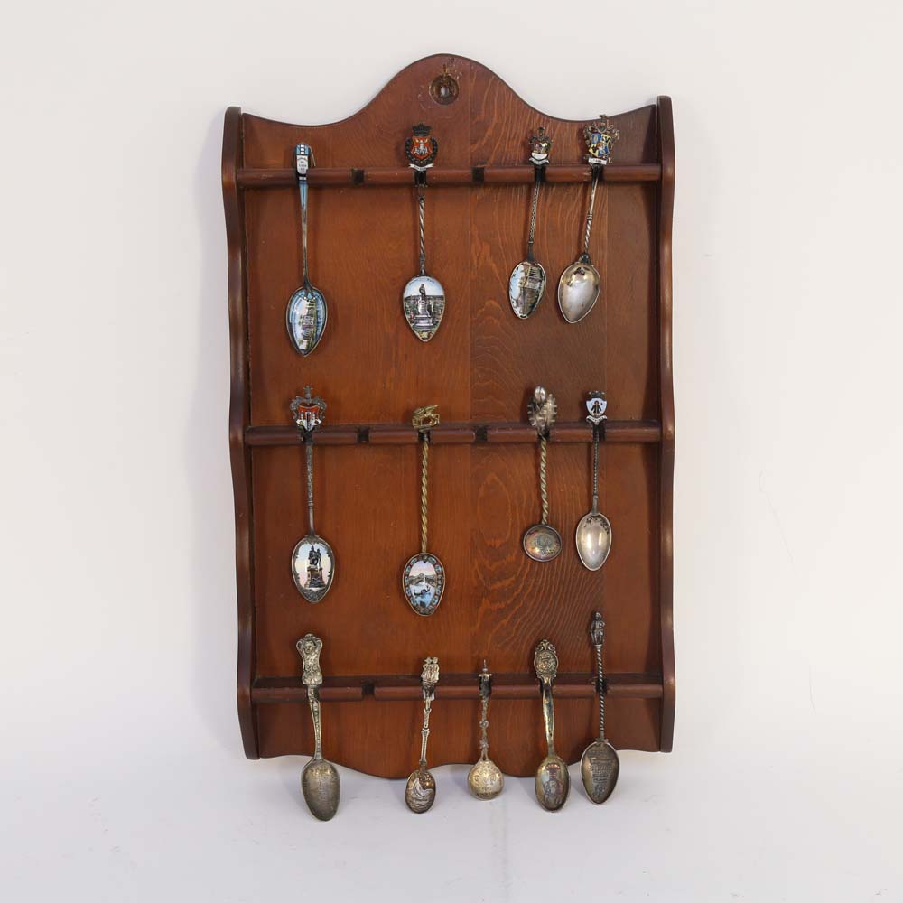Collection of Vintage Souvenir Spoons