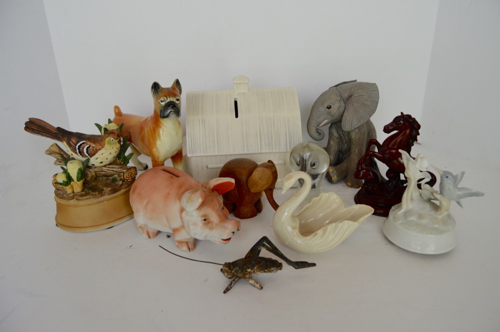 Collection of Animal Decor Including Lenox and McCoy