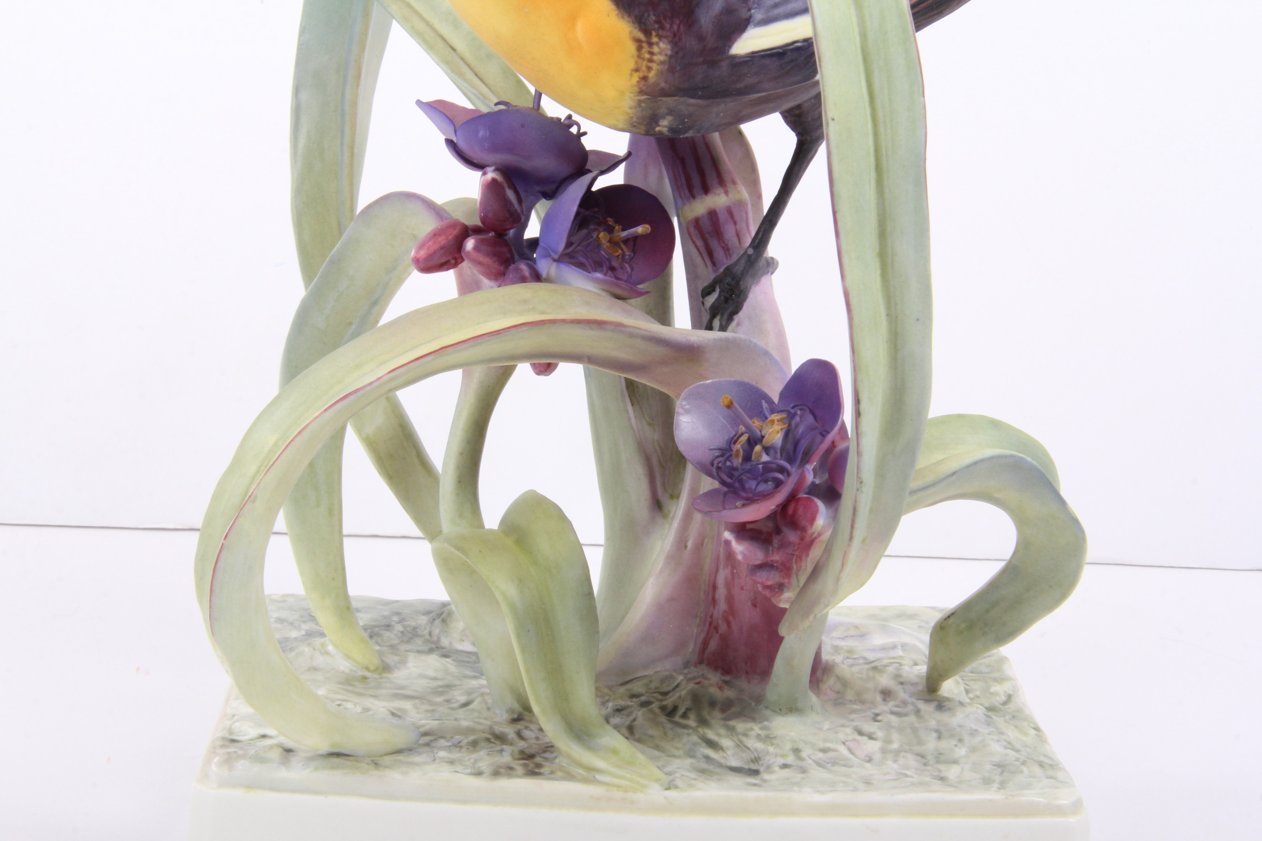 Royal Worcester Dorthy Doughty Yellowheaded Blackbird Pair