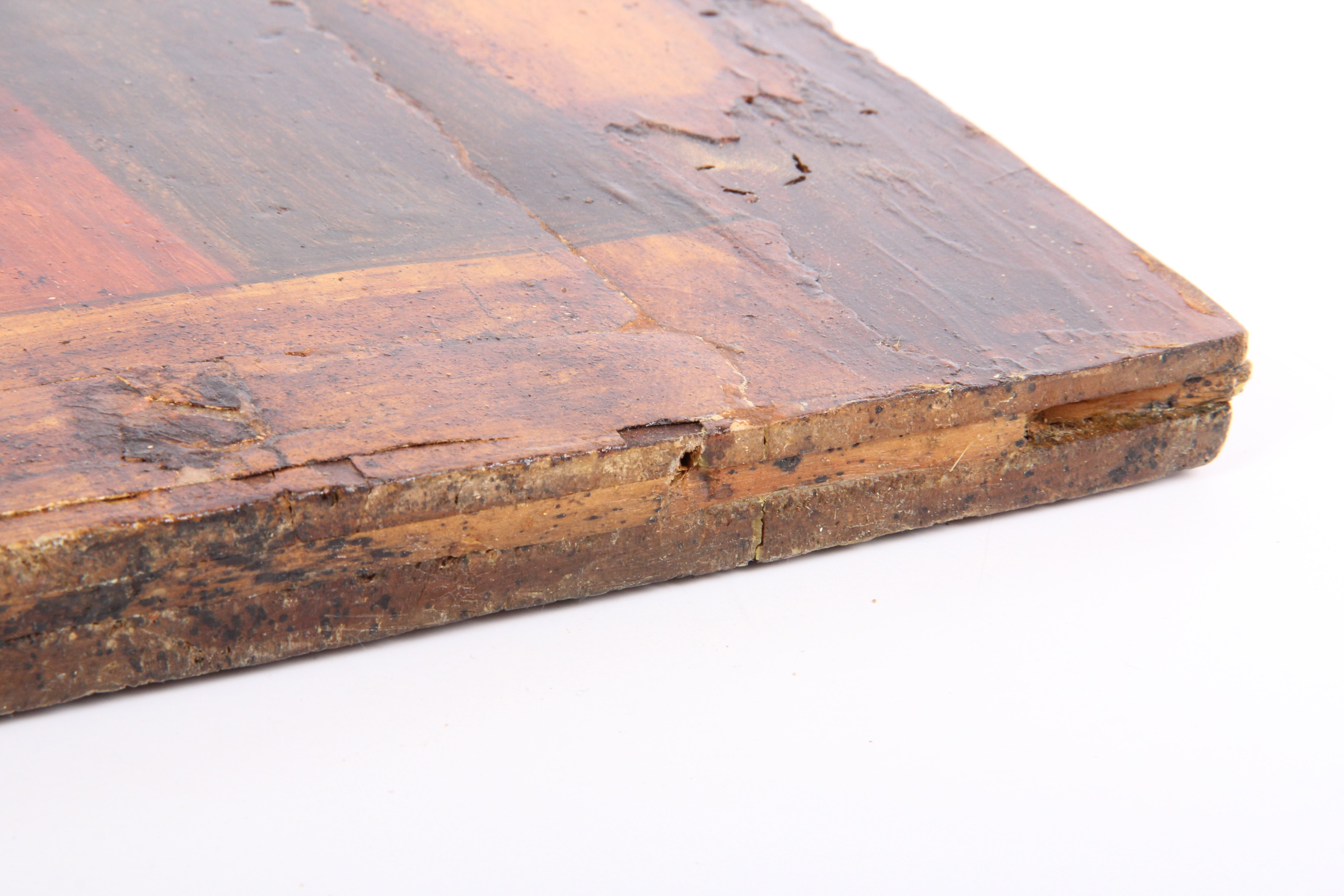 Antique Hand Painted Religious Icon with Metal Riza Saint Seraphim