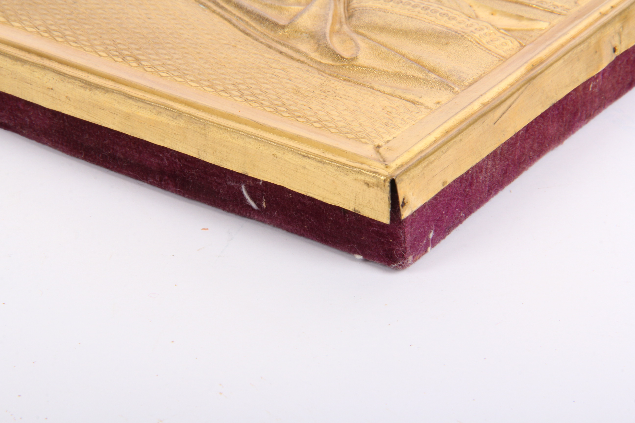 Hand Painted Icon with Metal Riza St. Nicolas