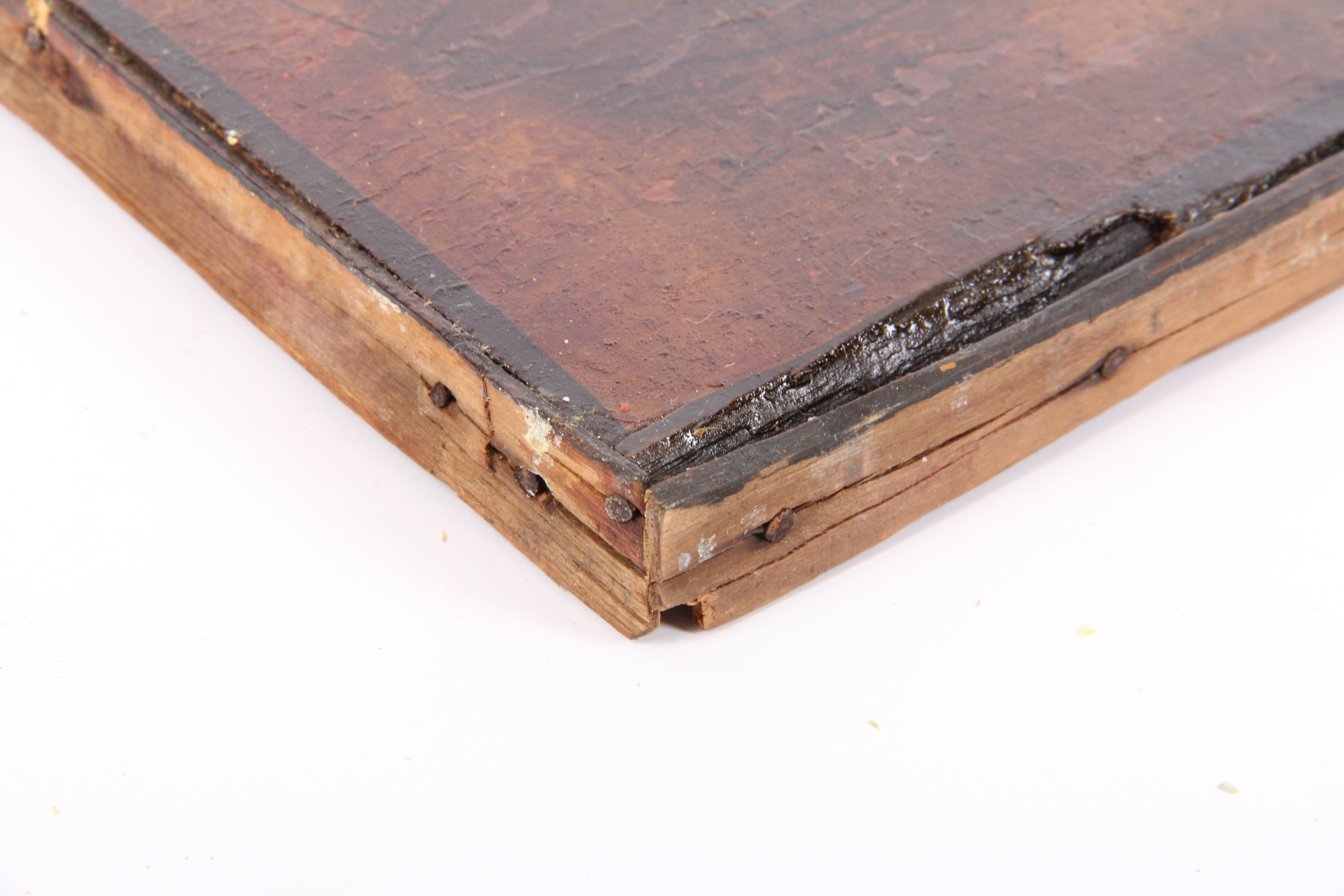 Antique Hand Painted Icon with Gold Tone Riza