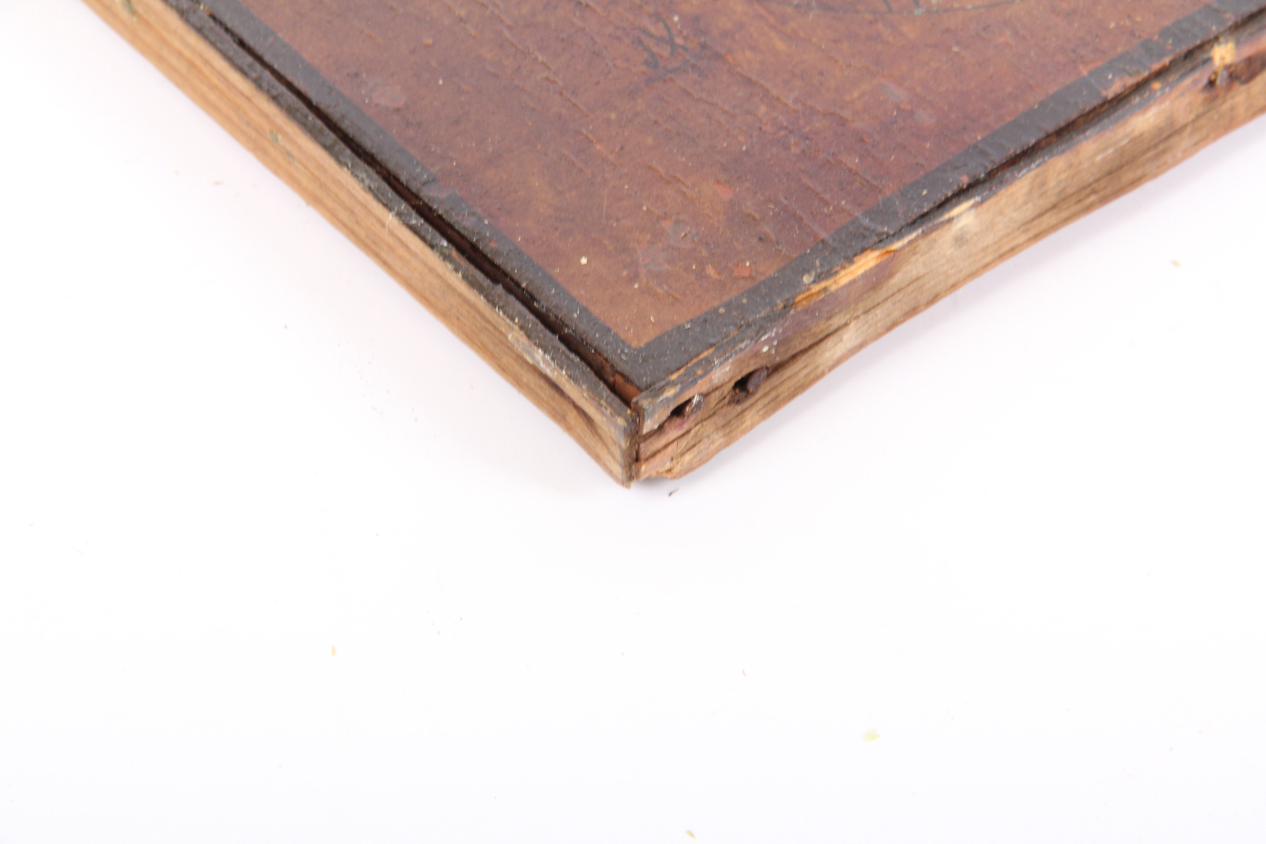 Antique Hand Painted Icon with Gold Tone Riza