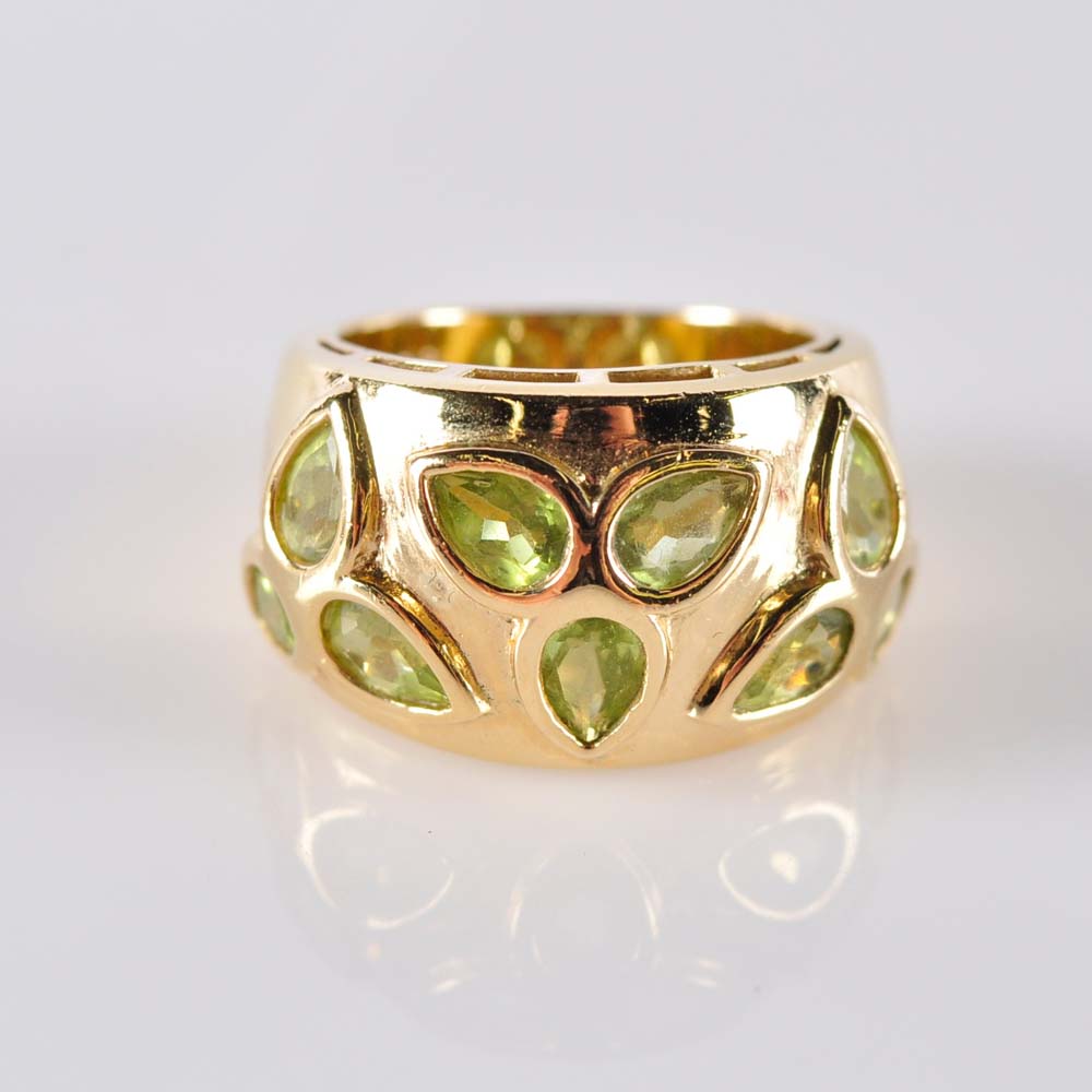 Silver and Peridot Ring