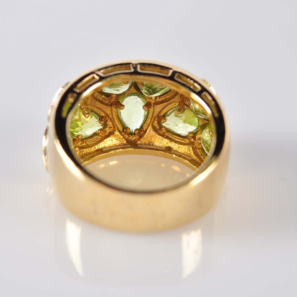 Silver and Peridot Ring