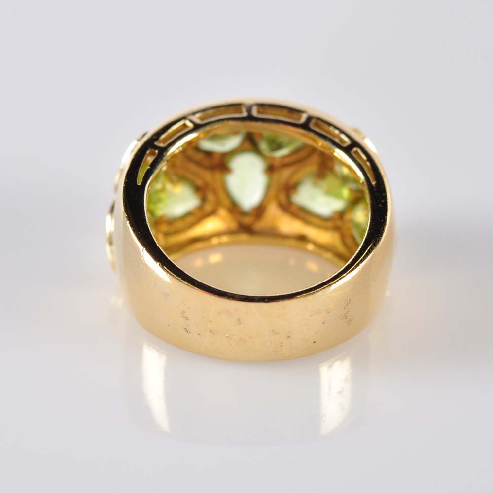 Silver and Peridot Ring