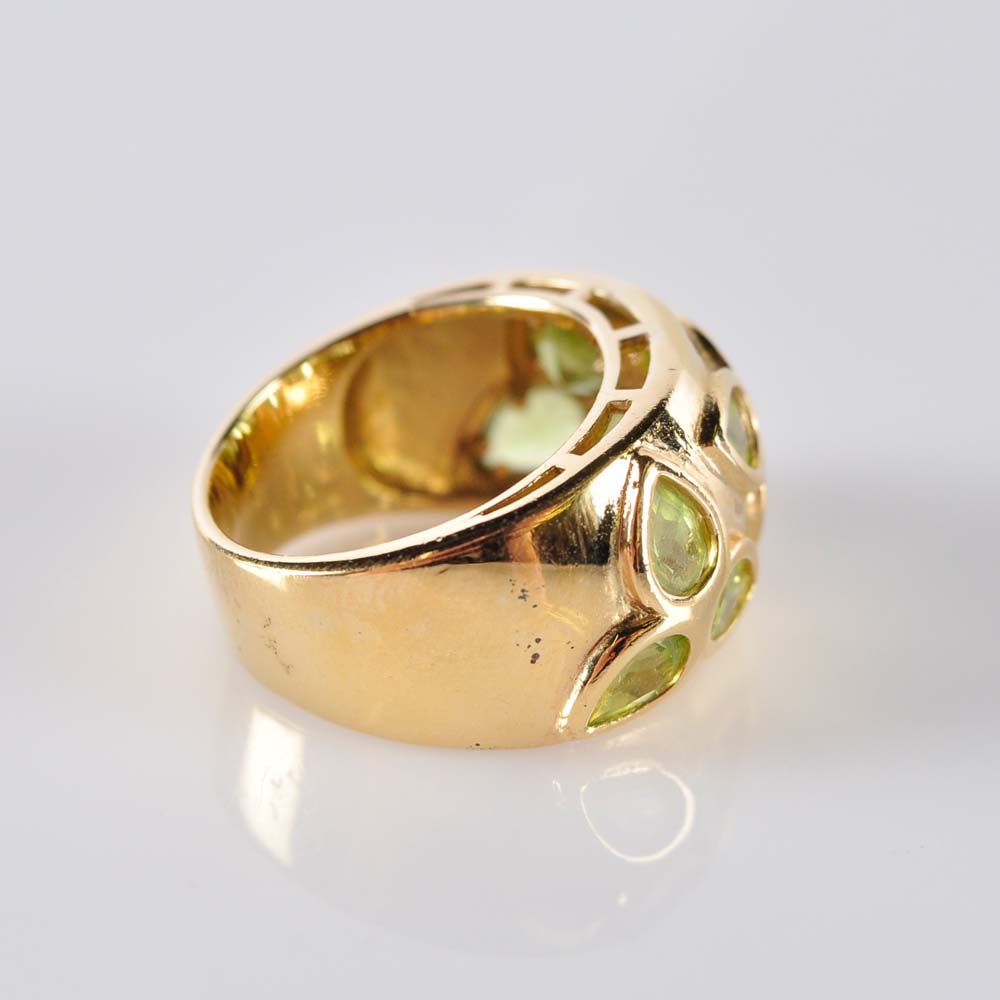 Silver and Peridot Ring