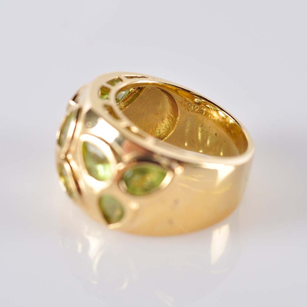 Silver and Peridot Ring