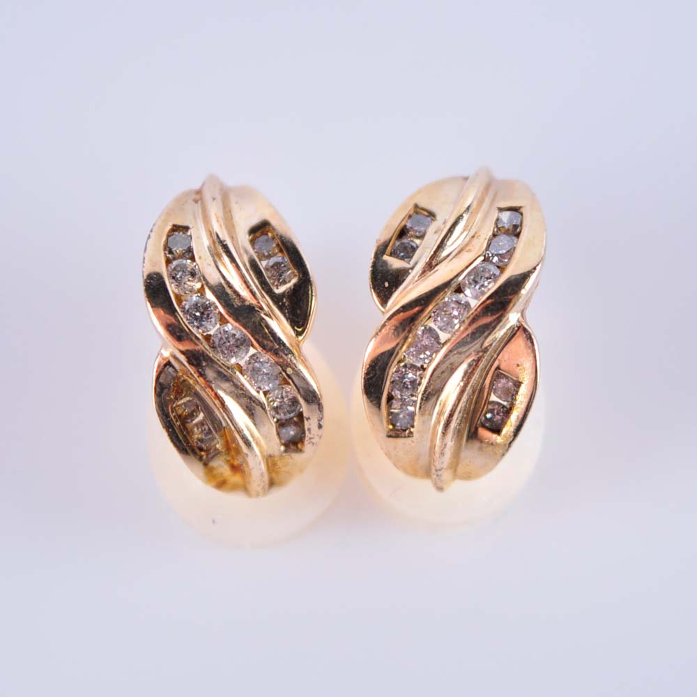 10K Diamond Earrings