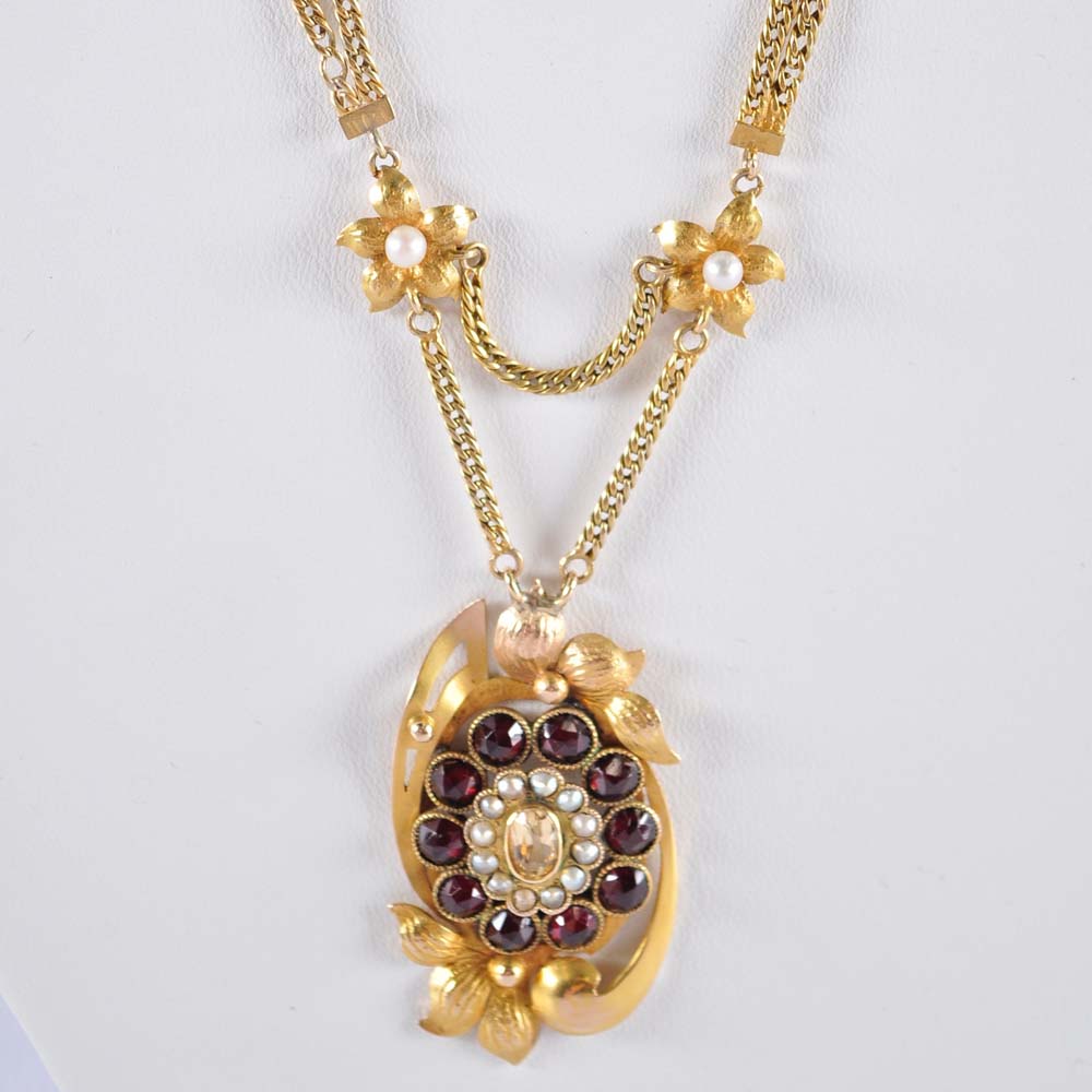 10K Brandt Custom Pendant on Double Chain