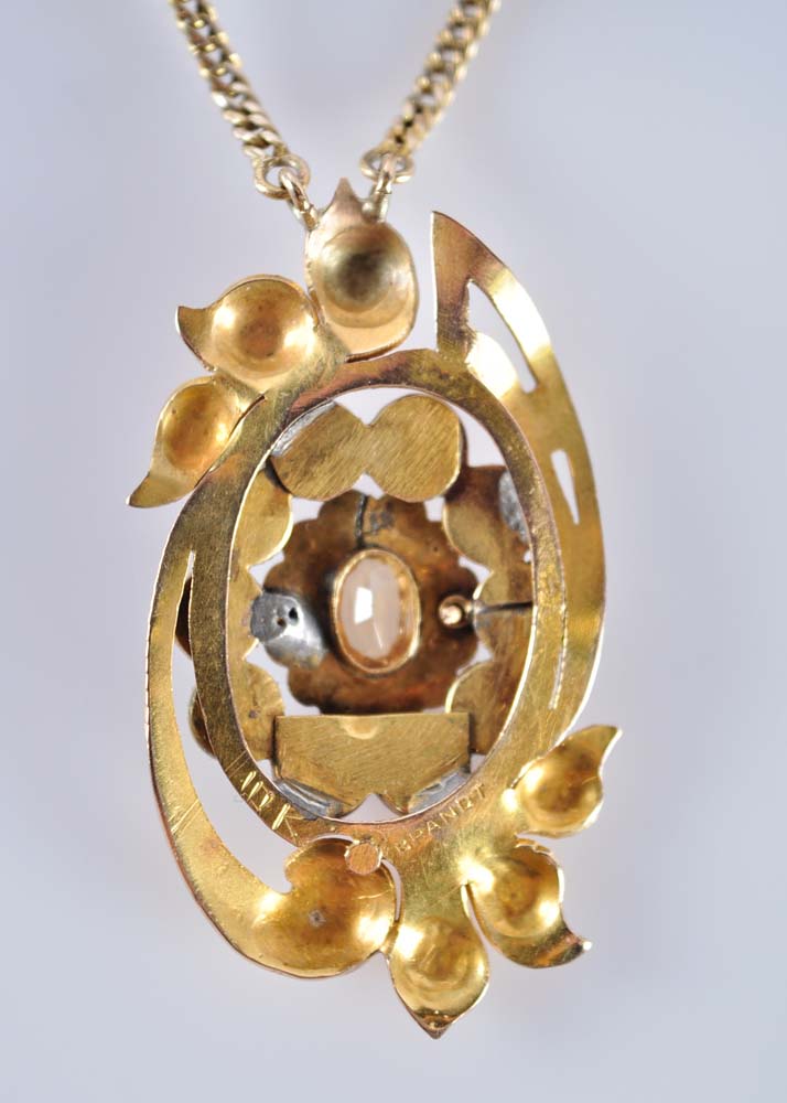 10K Brandt Custom Pendant on Double Chain