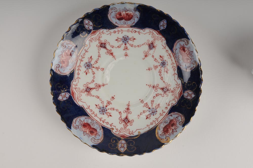 H. Walton Tea Cups and Cake Plate