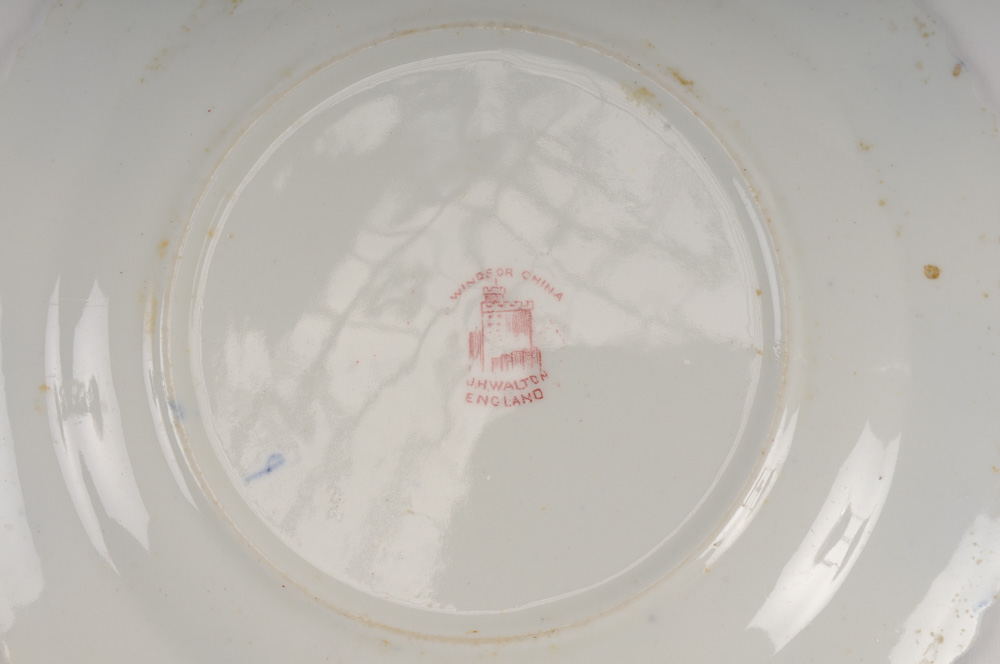 H. Walton Tea Cups and Cake Plate