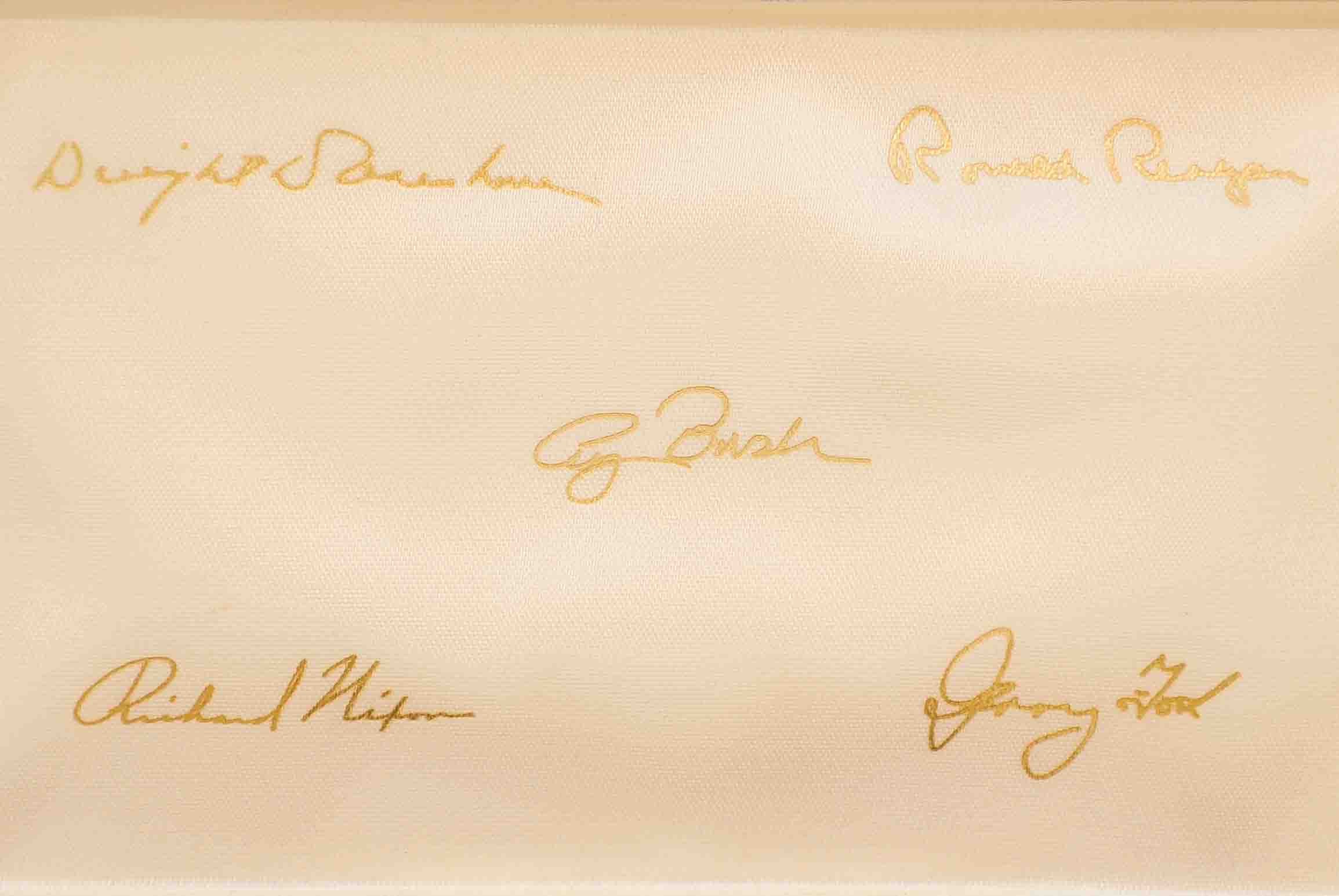 Set of Five U.S. Presidential Gold-Tone Coins