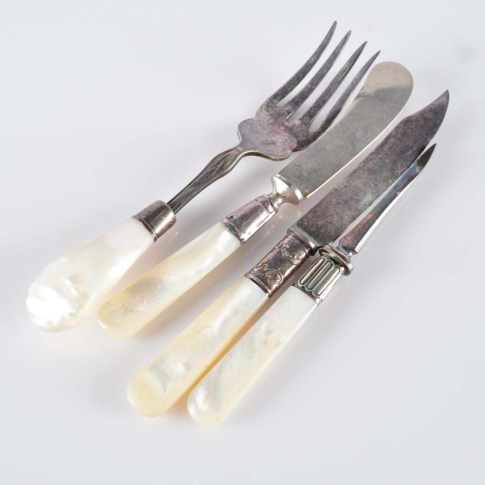 Sterling and Mother of Pearl Serving Pieces