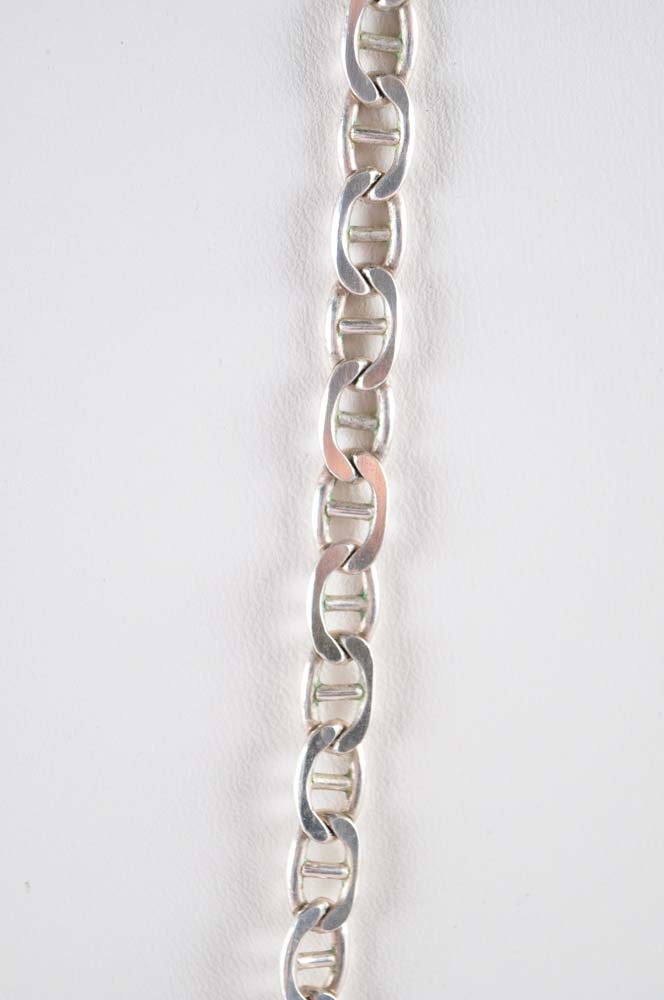 Sterling Silver Necklace with Toggle Clasp