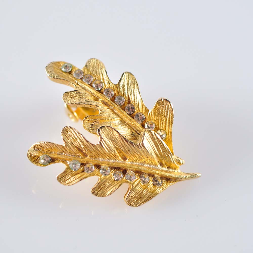 Gold Tone Laurel Leaf Jewelry