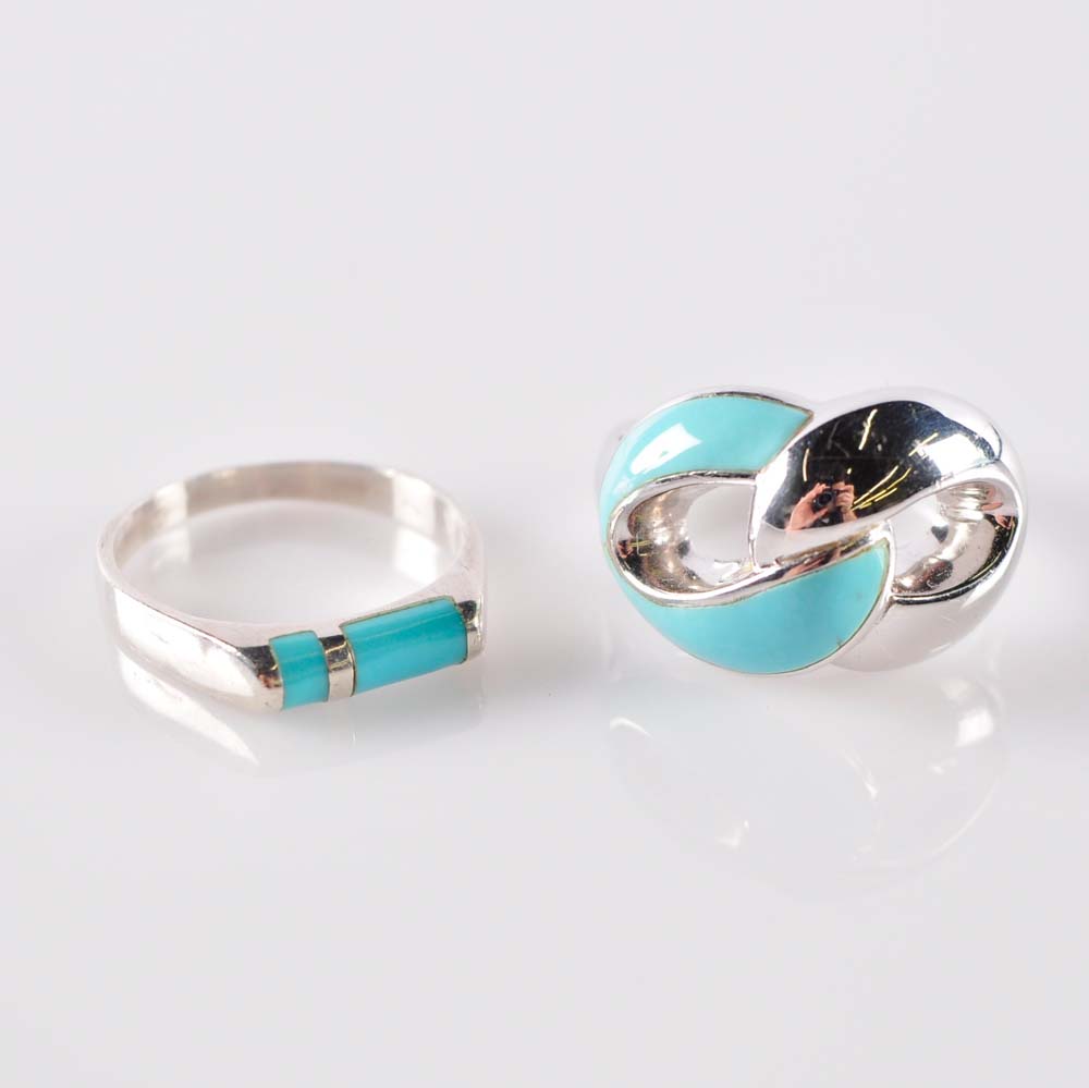 Sterling Silver and Turquoise Rings