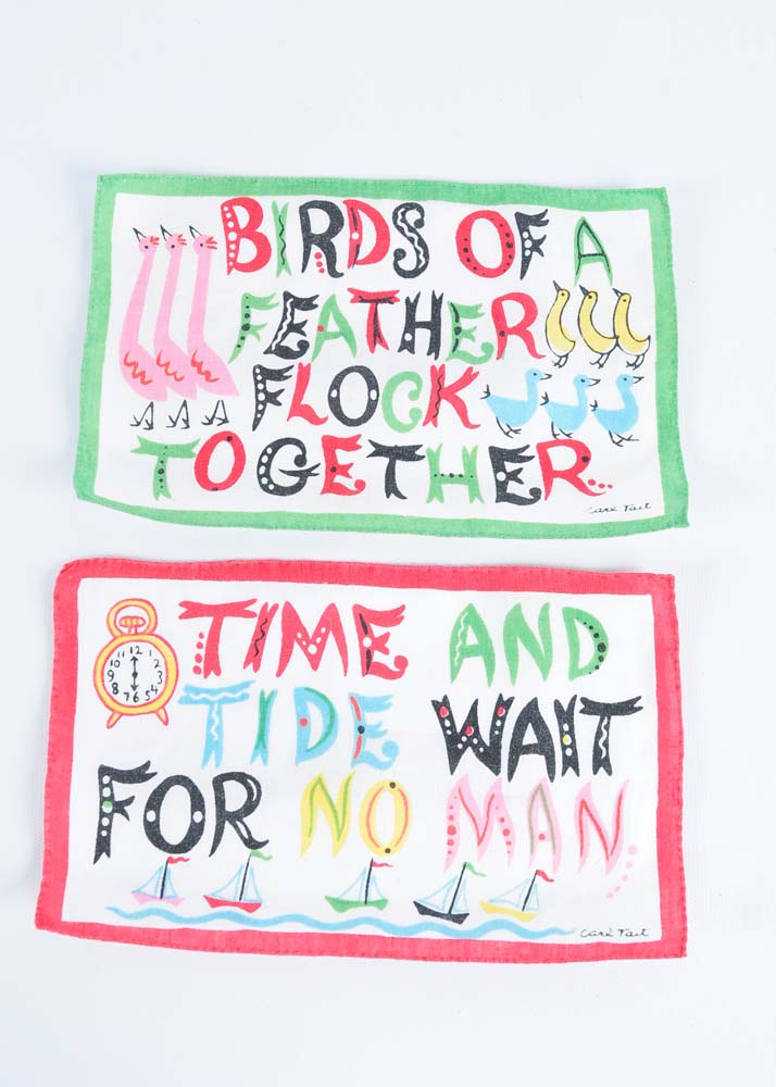 Carl Tait Vintage Proverb Linens