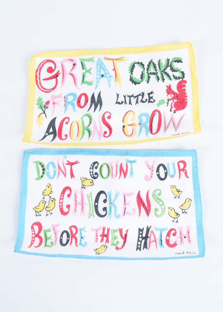 Carl Tait Vintage Proverb Linens