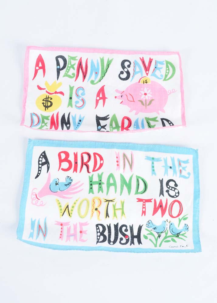 Carl Tait Vintage Proverb Linens