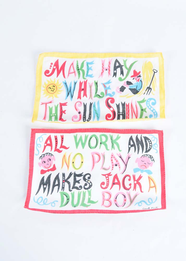 Carl Tait Vintage Proverb Linens