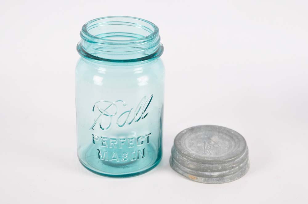 Vintage Ball Jars with Zinc Lids