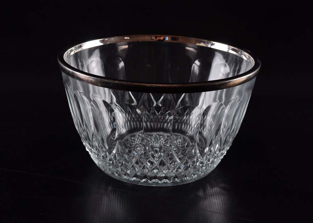 Towle Glass and Silver Plate Serving Bowls