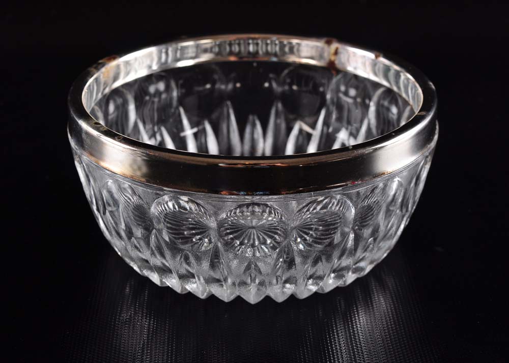 Towle Glass and Silver Plate Serving Bowls