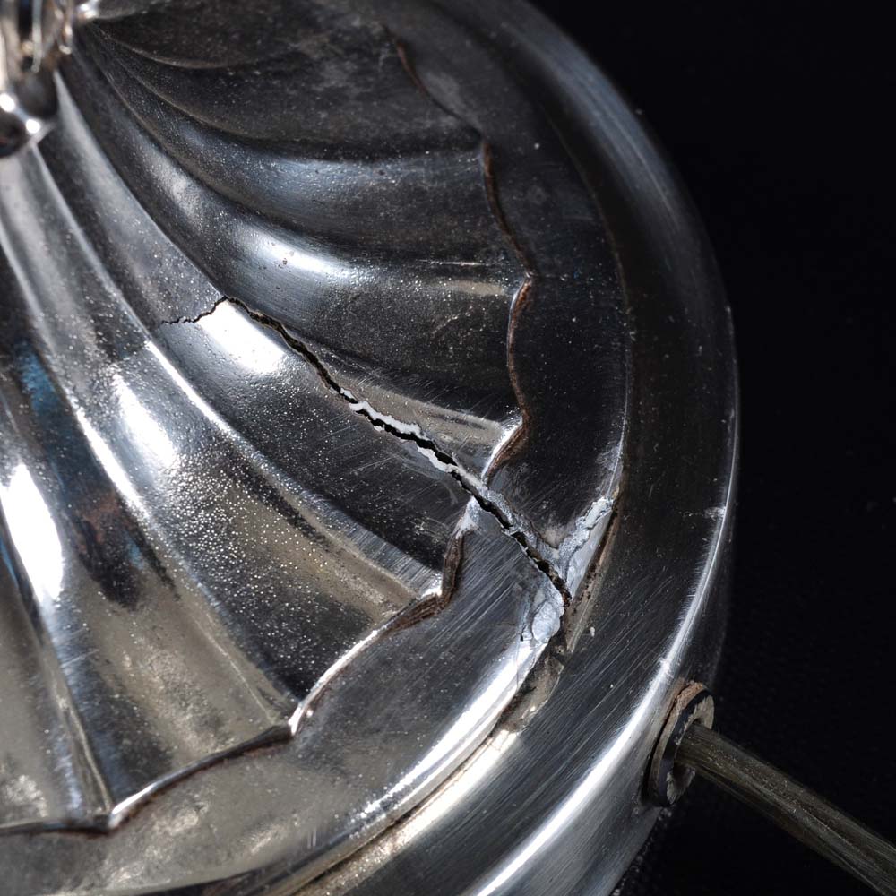 Silver Plate Candelabra and Lamp