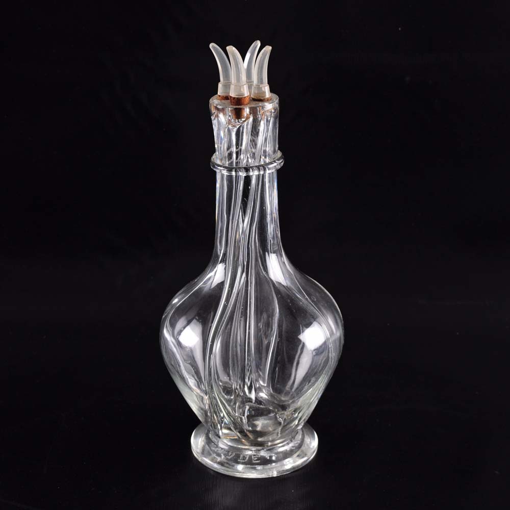 Vintage Fait Main Four Chamber Liquor Decanter