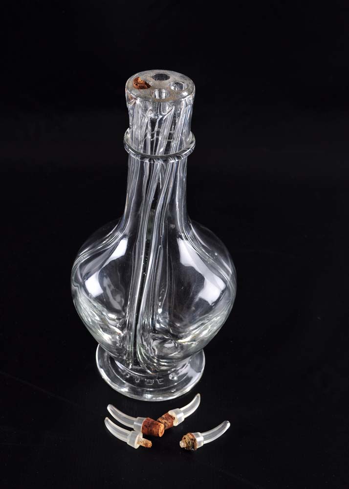 Vintage Fait Main Four Chamber Liquor Decanter