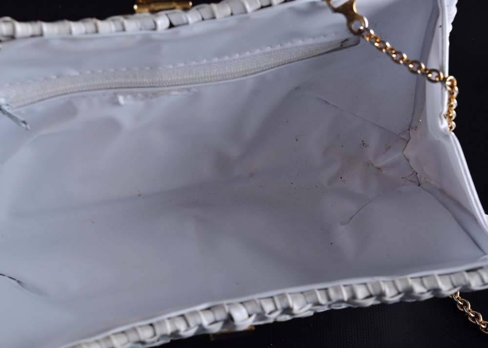 Vintage White Clutch Purse