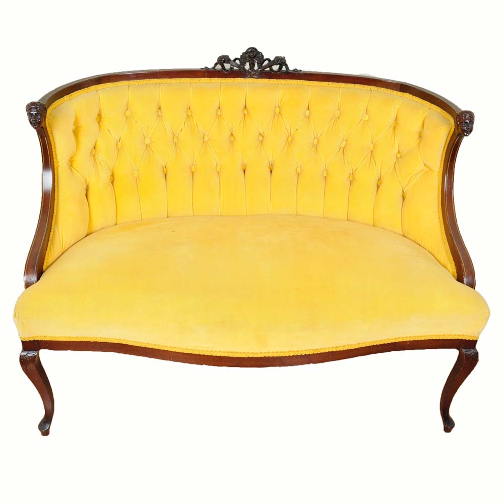 Venetian Gothic Style Parlor Love Seat